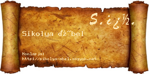 Sikolya Ábel névjegykártya
