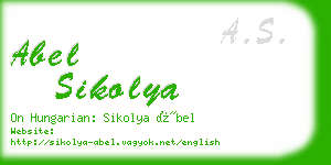 abel sikolya business card